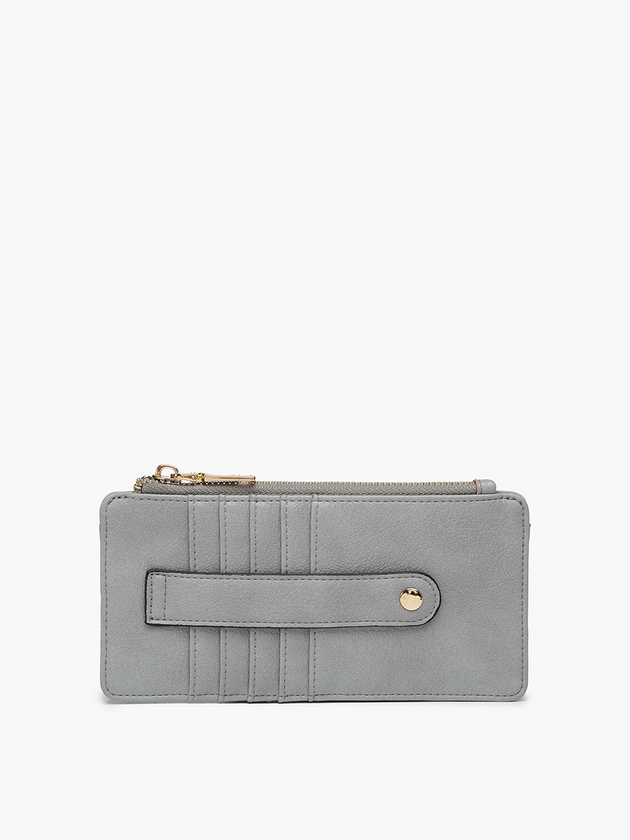 WL1889 Saige Slim Card Holder Wallet: Black