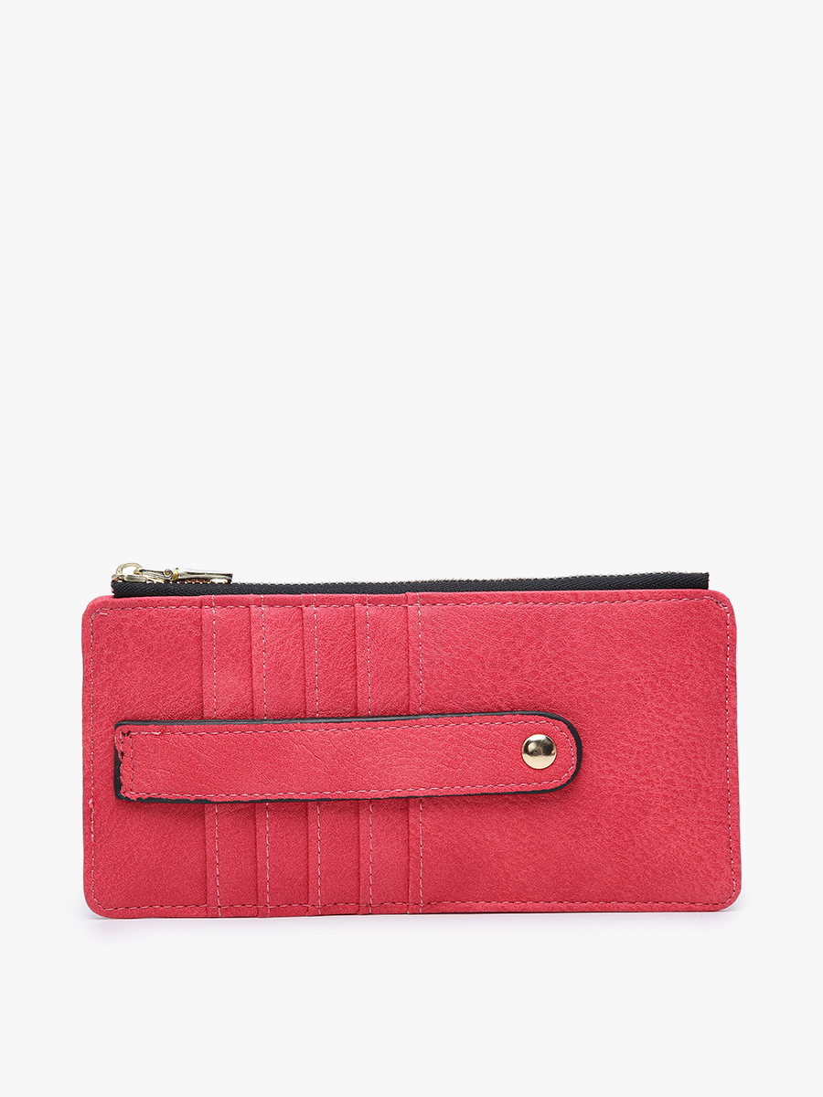 WL1889 Saige Slim Card Holder Wallet: Black