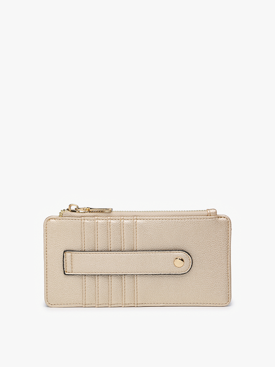 WL1889 Saige Slim Card Holder Wallet: Black