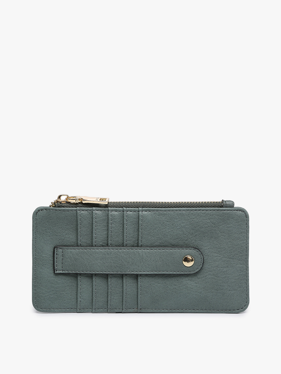WL1889 Saige Slim Card Holder Wallet: Black