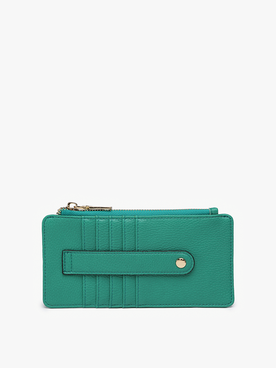 WL1889 Saige Slim Card Holder Wallet: Black