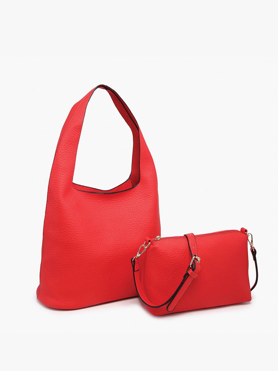 M2611 Shannon Soft Classic Hobo w/ Inner Bag: Black