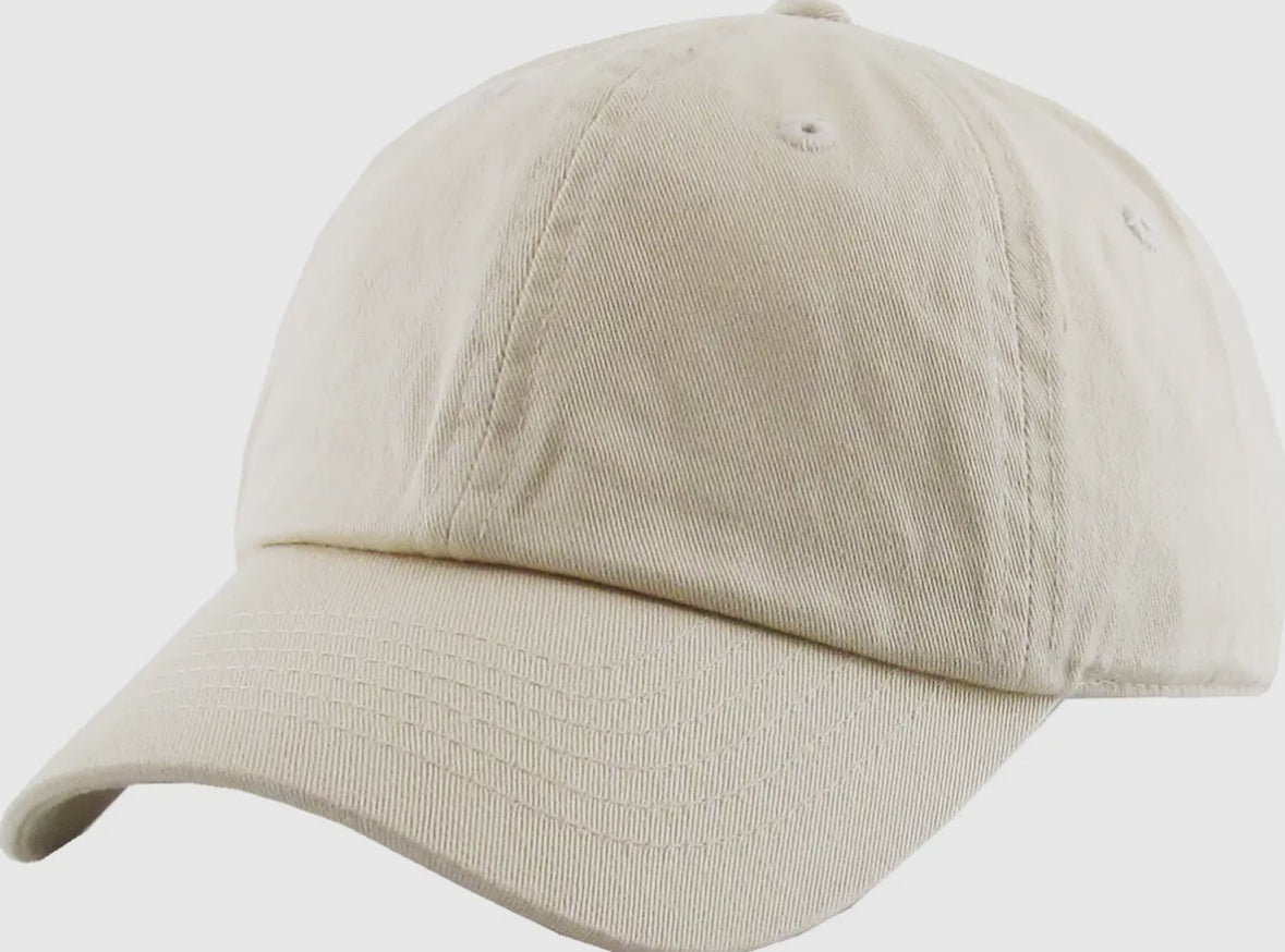 Unisex Youth Childrens Cotton Cap Adjustable Plain Hat