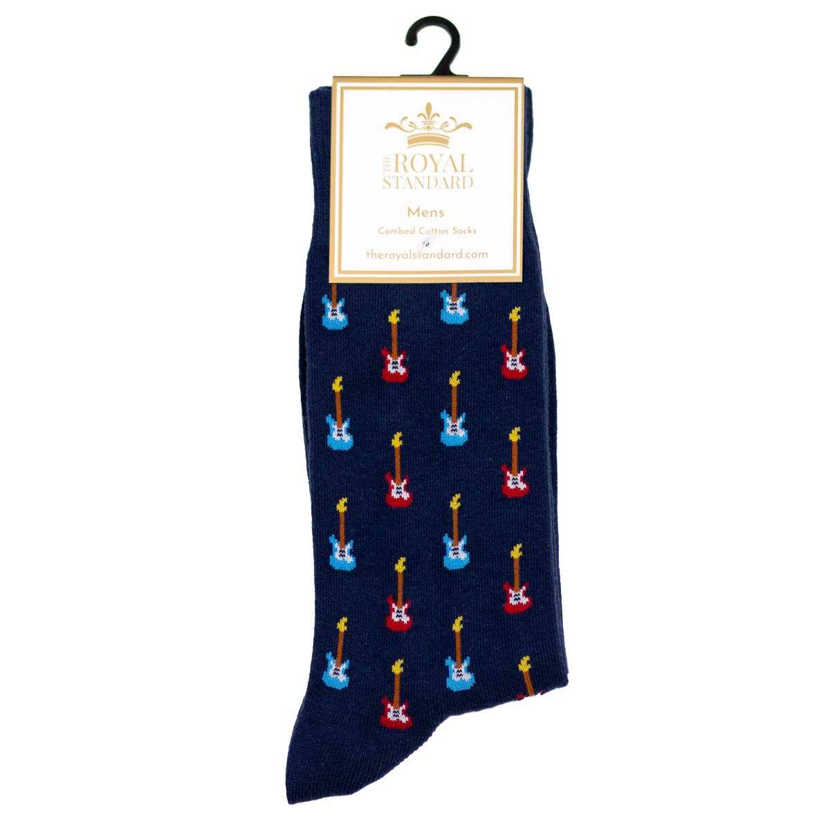 Men's Guitar Socks Navy/Red/Blue One Size