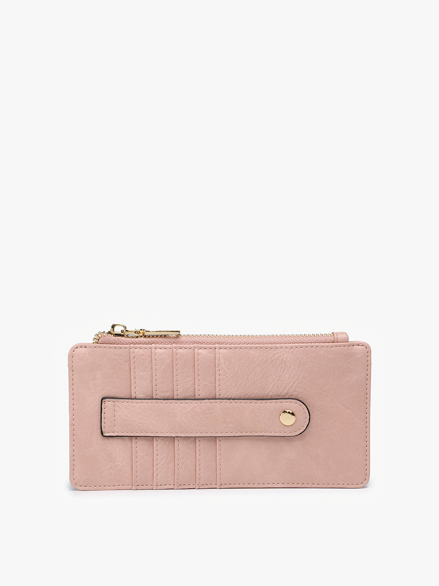 WL1889 Saige Slim Card Holder Wallet: Black