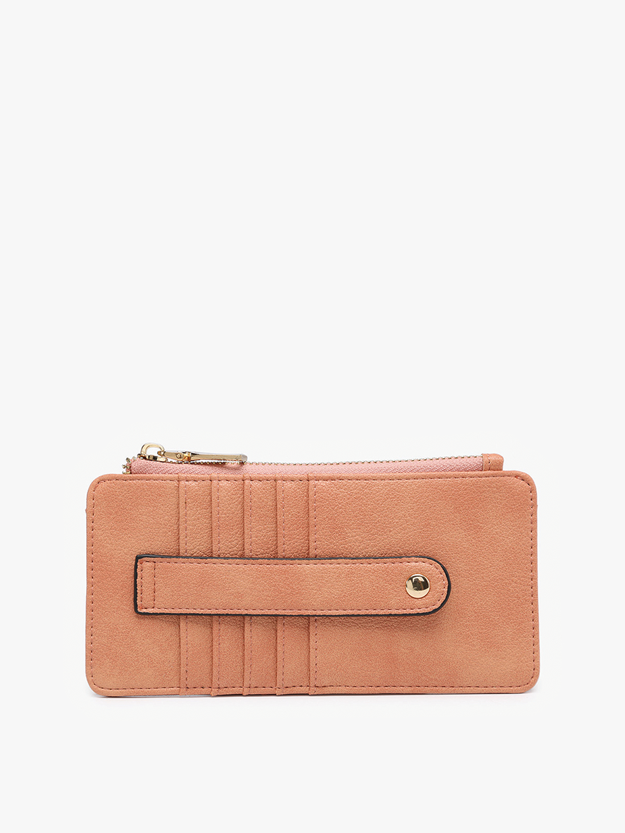 WL1889 Saige Slim Card Holder Wallet: Black