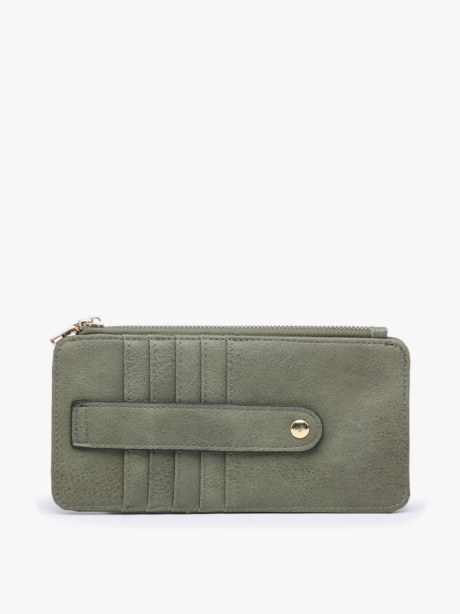 WL1889 Saige Slim Card Holder Wallet: Black