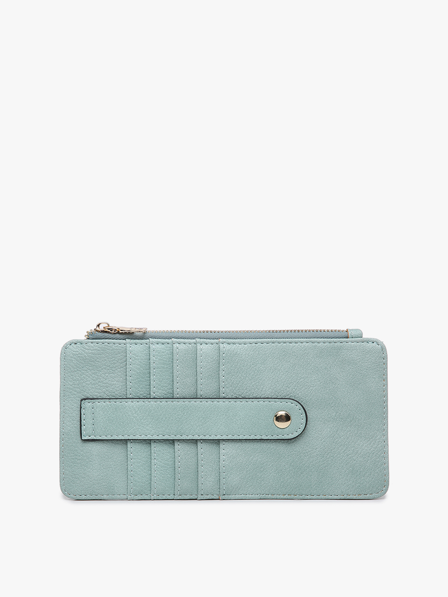WL1889 Saige Slim Card Holder Wallet: Black