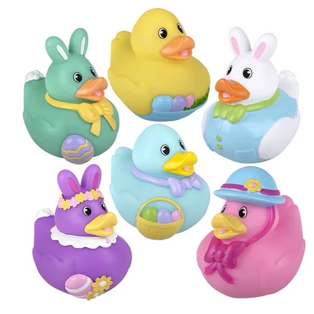 Easter Rubber Duckies- Assorted- 3.5"