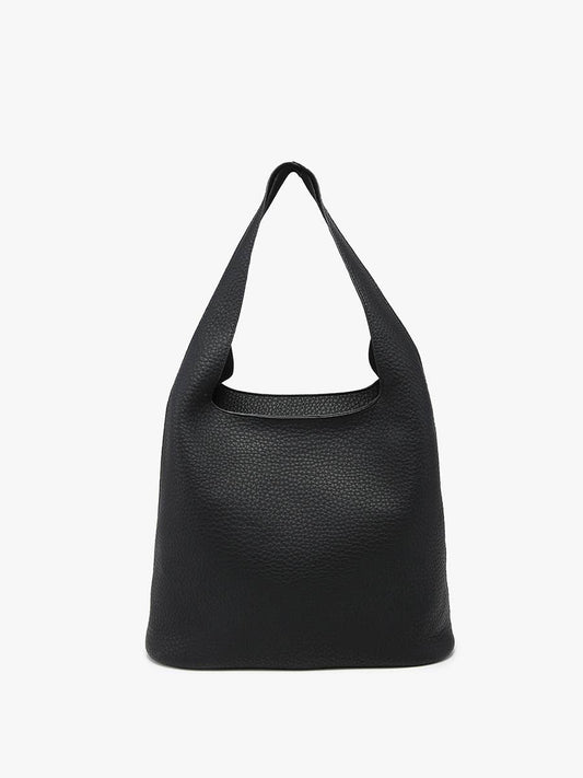 M2611 Shannon Soft Classic Hobo w/ Inner Bag: Black