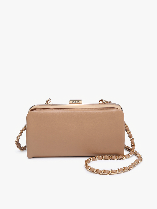 WL2339 Sue Wallet Pouch Crossbody: Almond