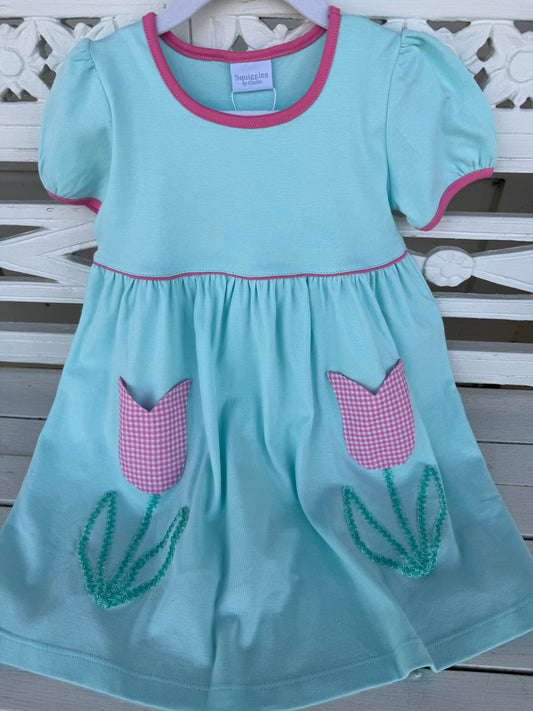 Squiggles Popover Dress with Tulip Pockets