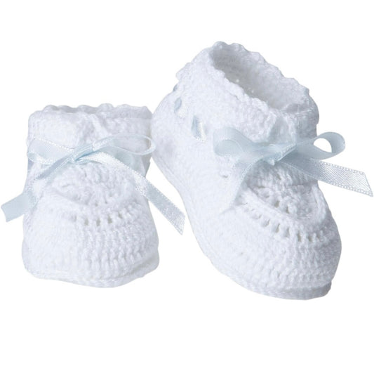 Jeffries: Hand Crochet Ribbon Bootie