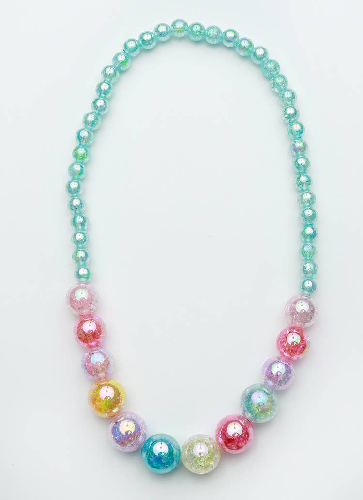 Beaded Watercolor Necklace: White