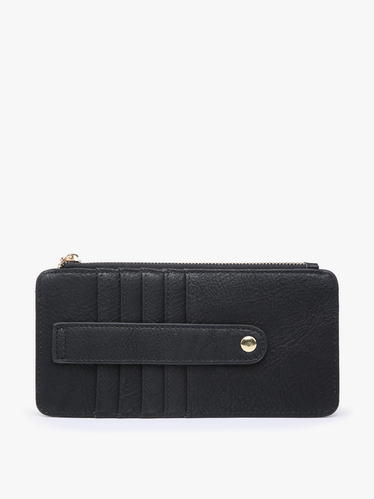 WL1889 Saige Slim Card Holder Wallet: Black
