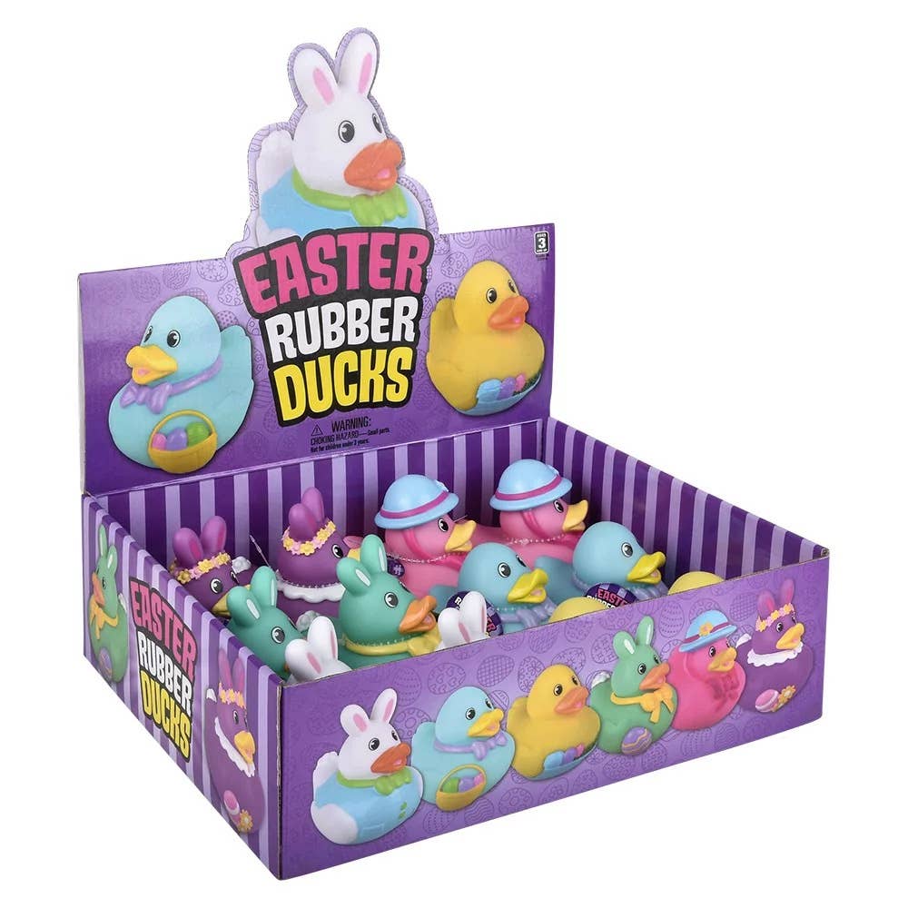 Easter Rubber Duckies- Assorted- 3.5"