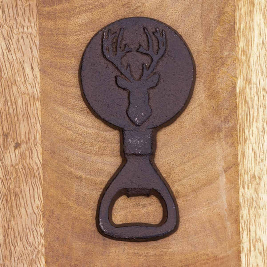 Deer Bottle Opener   Antique Brown    2.5x4.5