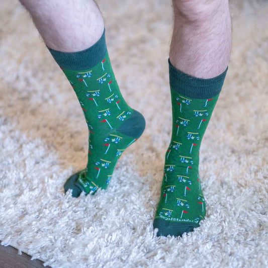 Men's Above Par Socks   Green/Red/Yellow   One Size￼