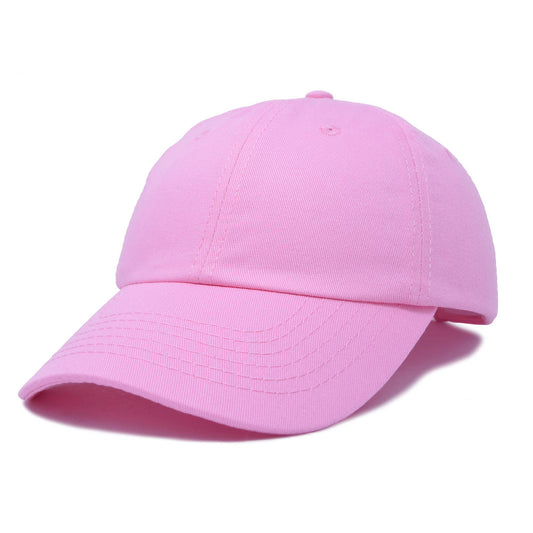 Unisex Youth Childrens Cotton Cap Adjustable Plain Hat